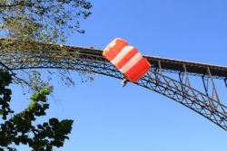 A BASE Jumper on Bridge Day