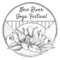 logo for new river yoga festival